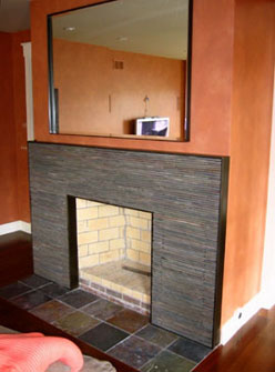 Branz Fireplace & Mirror
