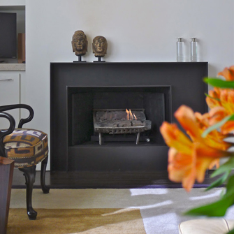 Asymmetrically Balanced Fireplace
