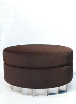 Ottoman w/ Scalloped Base