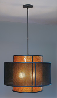 Mica and Mesh Pendant Lamp